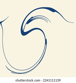 Animal head profile, seal or beaver outline. Blue on a light background. Logo or avatar
