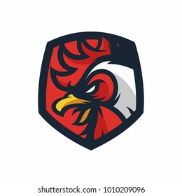 Animal Head - Rooster - vector logo/icon illustration mascot