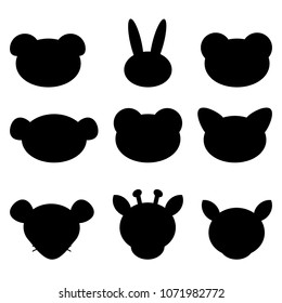 Animal head silhouette vector