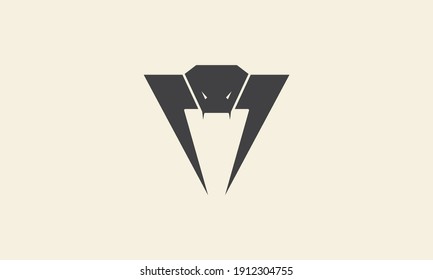 animal head snack cobra logo vector icon symbol design graphic illustration