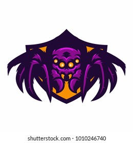 Animal Head - spider - vector logo/icon illustration mascot
