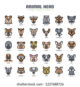 Animal Head , Thin Line and Pixel Perfect Icons