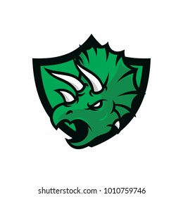 Animal Head - TRICERATOPS - vector logo/icon illustration mascot