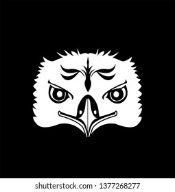 animal head vector of eagle logo and hawk head with design of creative mascot