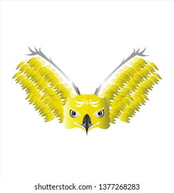 animal head vector of eagle logo and hawk head with design of creative mascot