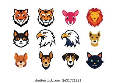 animal head vector icon design