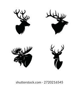 animal head vector silhouette bundle set