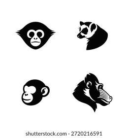 animal head vector silhouette bundle set