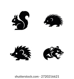 animal head vector silhouette bundle set