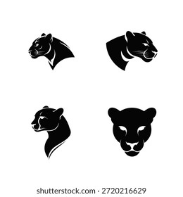 Conjunto de Paquete de silueta de Vector de cabeza de animal