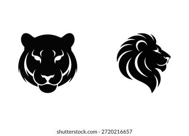 animal head vector silhouette bundle set