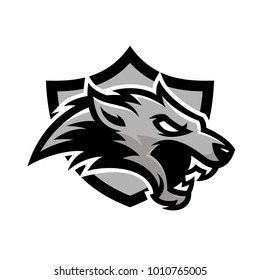 Animal Head - Wolf - vector logo/icon illustration mascot