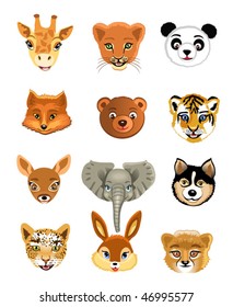 animal heads