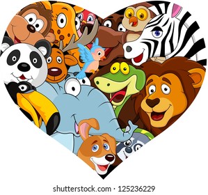 Animal with heart shape