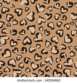 animal hearts seamless background