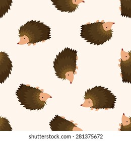 animal Hedgehog cartoon , cartoon seamless pattern background