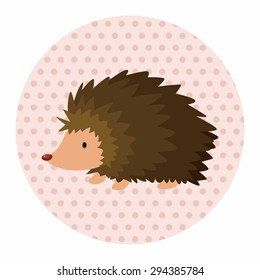 animal Hedgehog cartoon theme elements