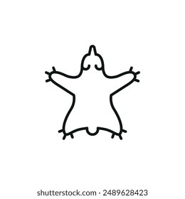 Animal Hide icon. Simple animal hide icon for social media, app, and web design. Vector illustration.