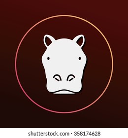 animal hippo icon