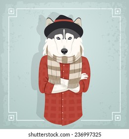 Animal hipster ipster boy