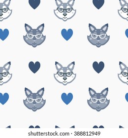 animal hipster pattern
