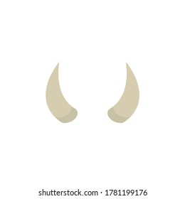 Animal horns flat, horns icon, vector illustration isolated on white background