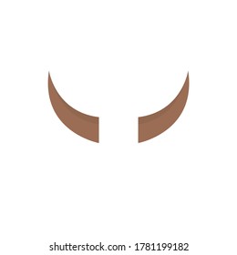 Animal horns flat, horns icon, vector illustration isolated on white background