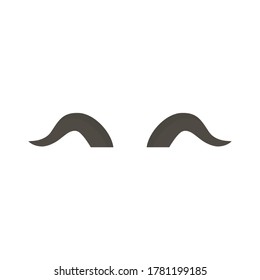Animal horns flat, horns icon, vector illustration isolated on white background