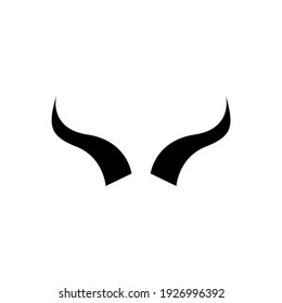 Animal Horns Icon, Logo Isolated On White Background