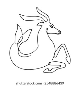 Animal Horoscope Vector Line Art Graphic Design Decoration
