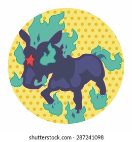 animal horse cartoon theme elements