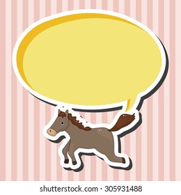 animal horse cartoon theme elements
