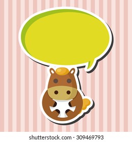 animal horse cartoon theme elements