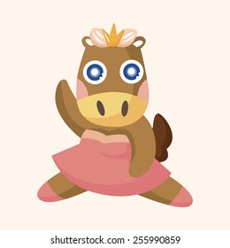 animal horse dancing cartoon theme elements