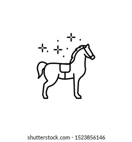 Animal horse harness icon. Element of horseback riding