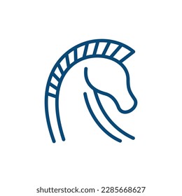 Animal horse head line modern creative logo