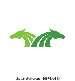 Design-Vorlage für das Logo von Tierpferden Vektorillustration