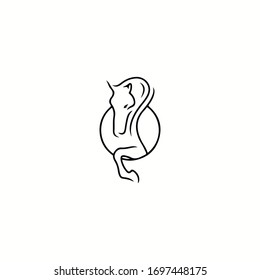 Design-Vorlagen für die Vektorillustration von Tierpferden