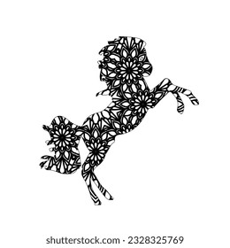 Animal Horse  mandala coloring page