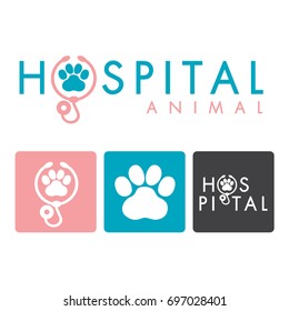 Animal hospital logo vector