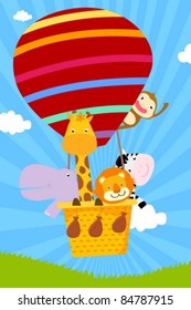  animal and hot balloon