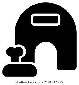 Animal house icon with glyph style. Suitable for website design, logo, app and UI. Based on the size of the icon in general, so it can be reduced.
