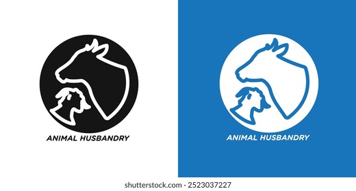Icono de cría de animales Conjunto de Vector plano contorno