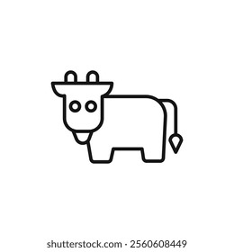 Animal husbandry icon vector line logo art