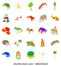 Animal husbandry icons set. Cartoon set of 25 animal husbandry vector icons for web isolated on white background