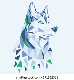 Animal husky illustration, typography, tee shirt graphics, vectors