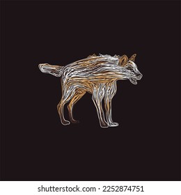 Animal Hyena Beast artwork design, Logo Vector Design. Abstract, designs concept, logos, logotype element for template.