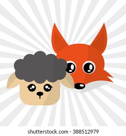 Animal icon design 