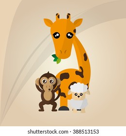 Animal icon design 
