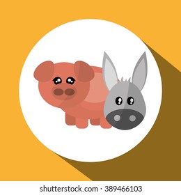 Animal icon design 